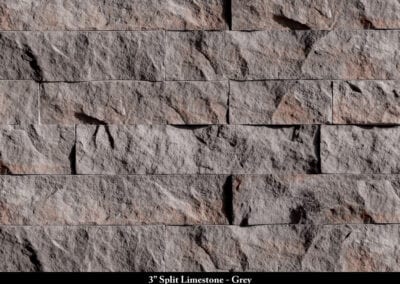 3in Split Limestone Stone Veneer Grey