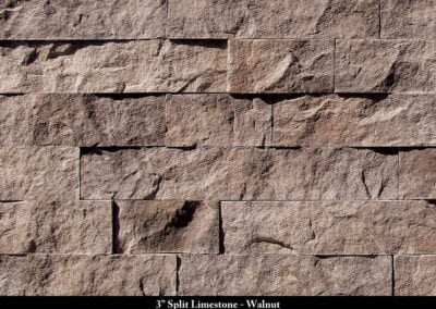 3in Split Limestone Stone Veneer Walnut