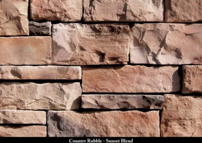 Country Rubble Manufactured Stone Sunset Blend